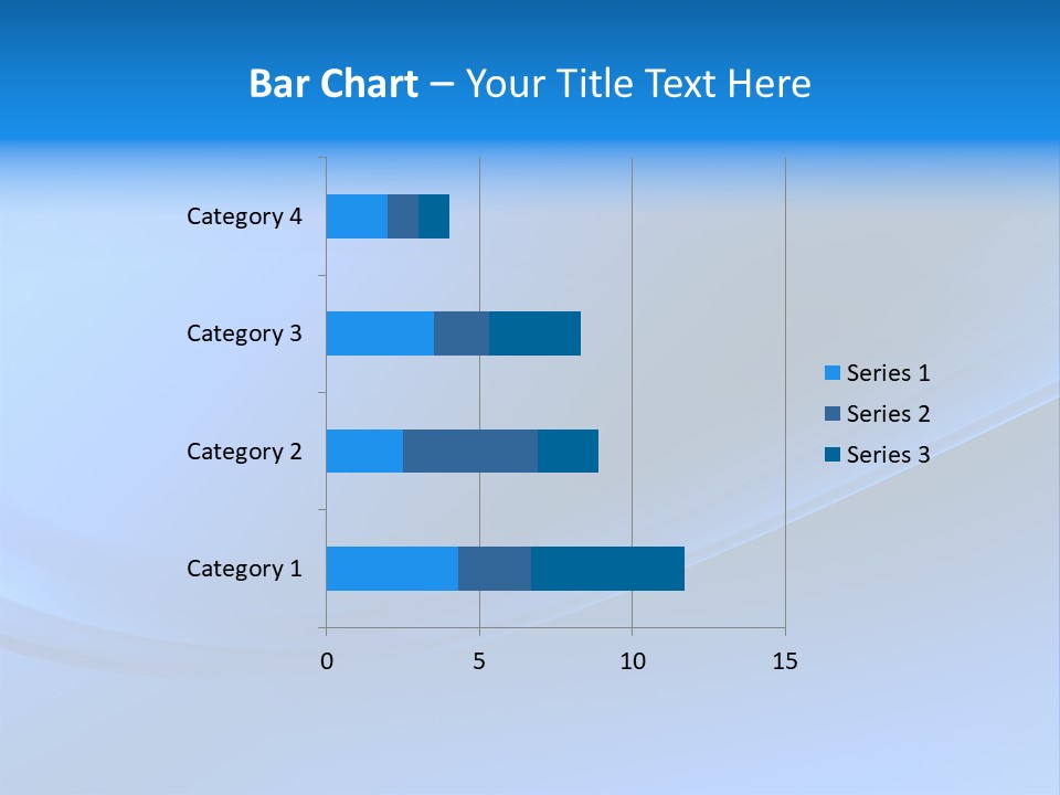 Abstract Blue Waves Background, 3D Rendering PowerPoint Template