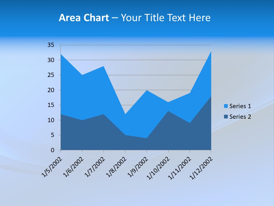 Abstract Blue Waves Background, 3D Rendering PowerPoint Template