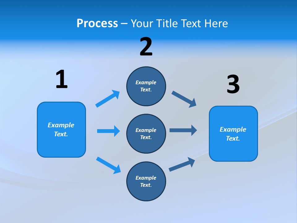 Abstract Blue Waves Background, 3D Rendering PowerPoint Template