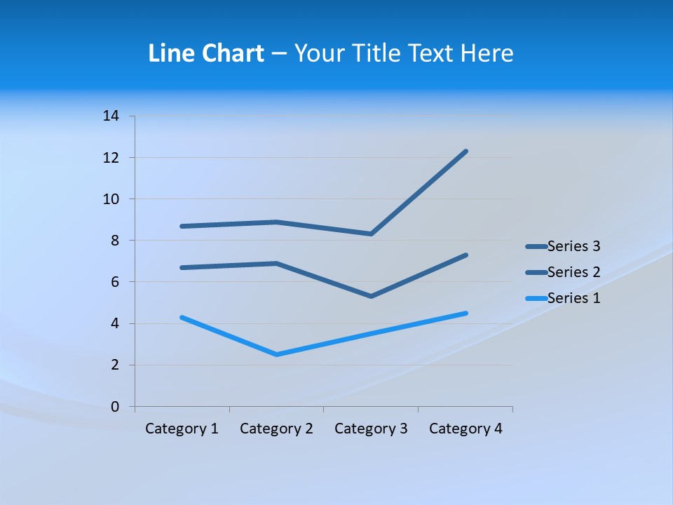 Abstract Blue Waves Background, 3D Rendering PowerPoint Template