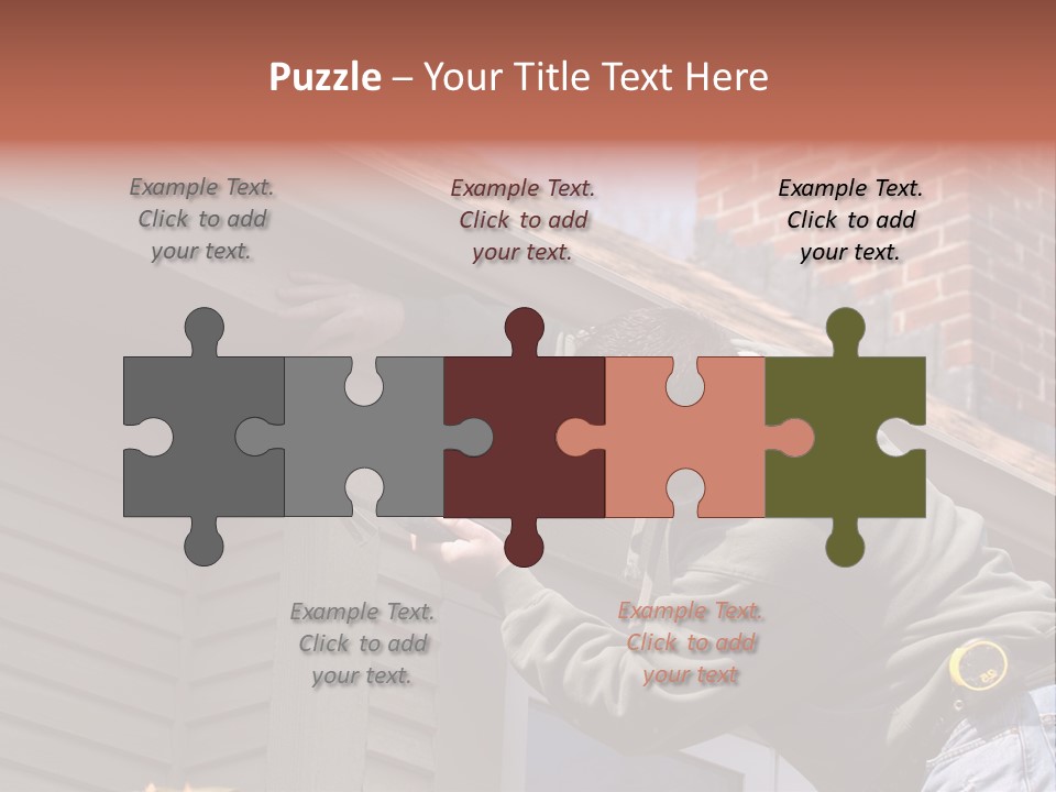 Man Working On Home Ready To Hammer A Nail PowerPoint Template