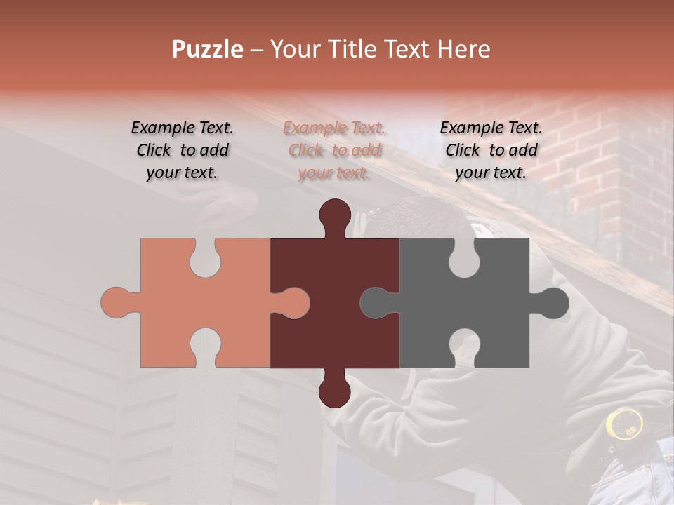 Man Working On Home Ready To Hammer A Nail PowerPoint Template
