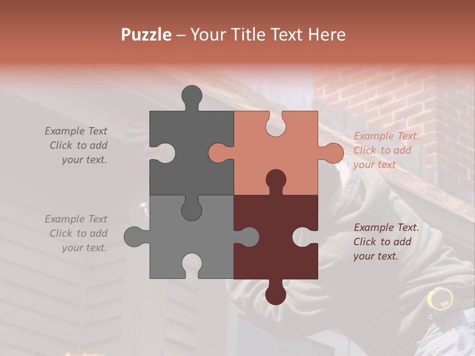 Man Working On Home Ready To Hammer A Nail PowerPoint Template
