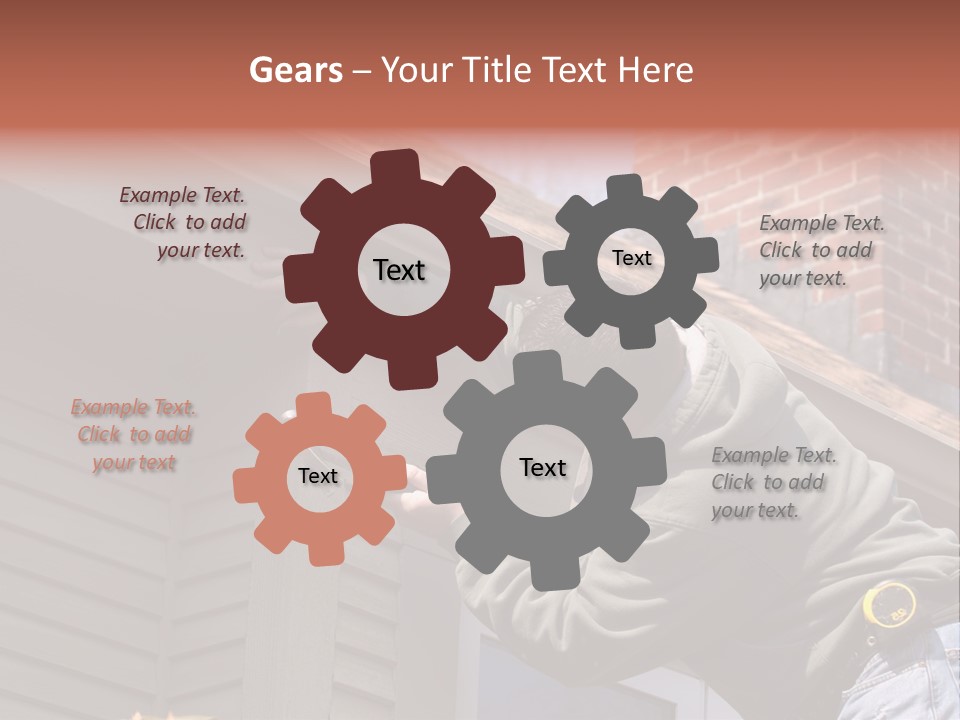 Man Working On Home Ready To Hammer A Nail PowerPoint Template