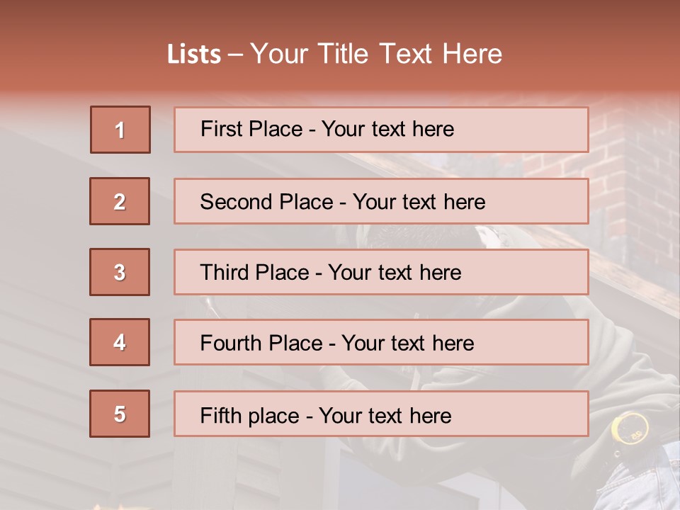 Man Working On Home Ready To Hammer A Nail PowerPoint Template