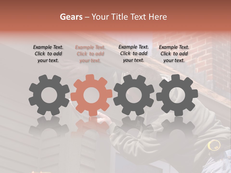 Man Working On Home Ready To Hammer A Nail PowerPoint Template