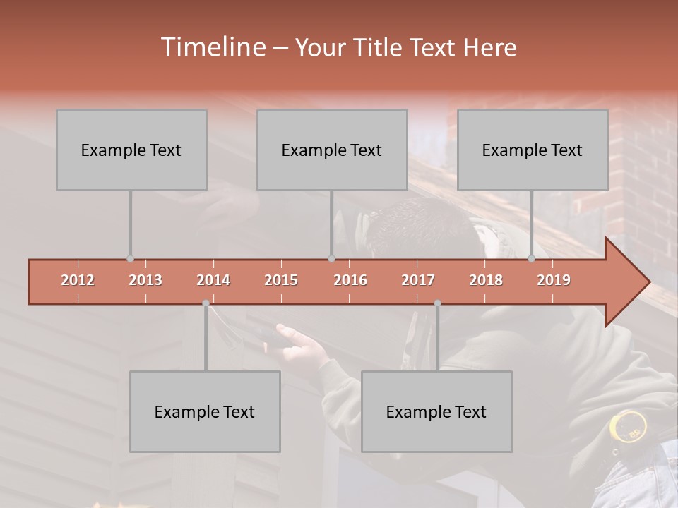 Man Working On Home Ready To Hammer A Nail PowerPoint Template
