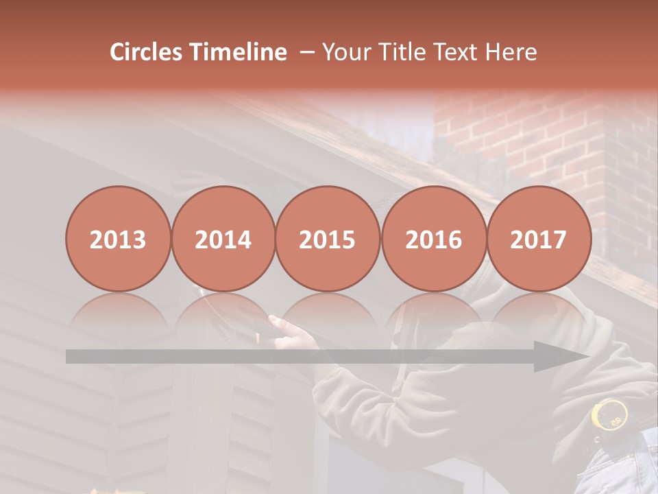 Man Working On Home Ready To Hammer A Nail PowerPoint Template