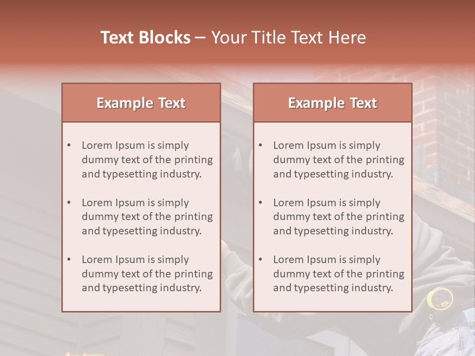 Man Working On Home Ready To Hammer A Nail PowerPoint Template
