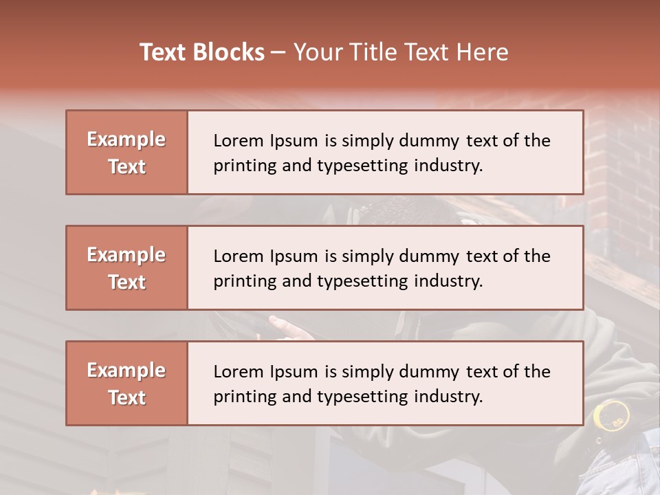 Man Working On Home Ready To Hammer A Nail PowerPoint Template