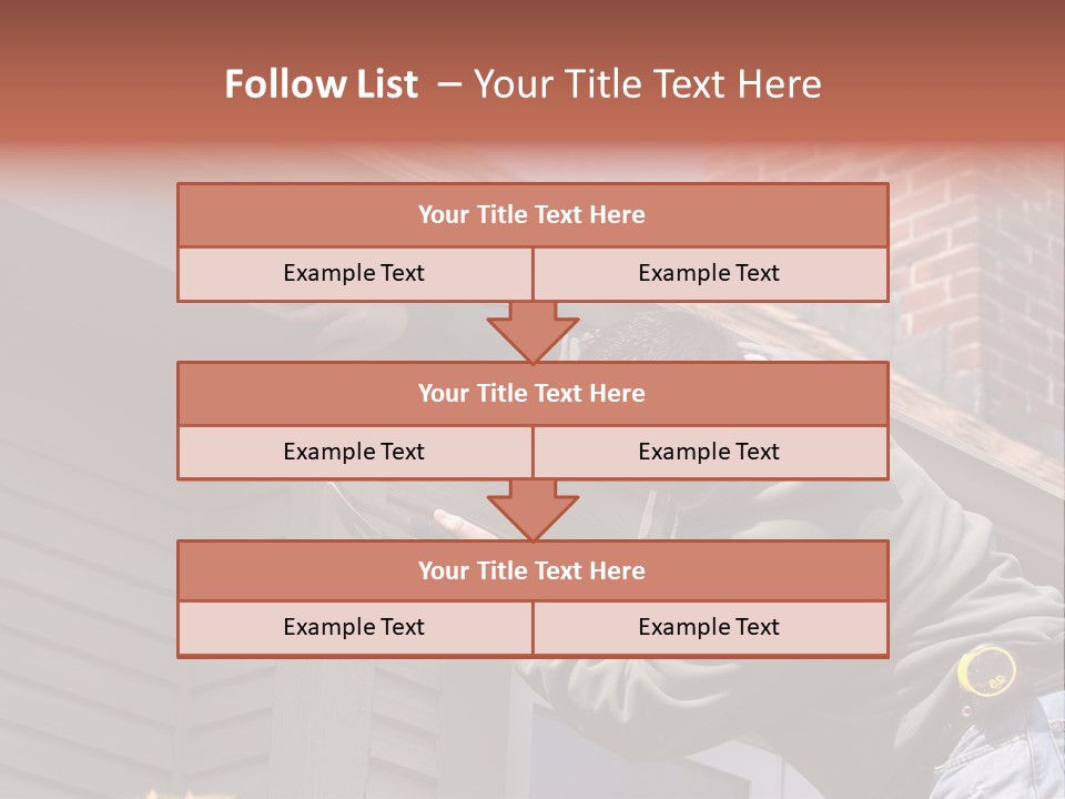 Man Working On Home Ready To Hammer A Nail PowerPoint Template