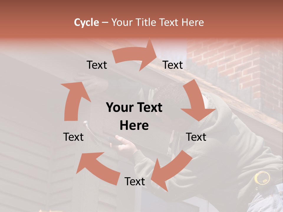 Man Working On Home Ready To Hammer A Nail PowerPoint Template
