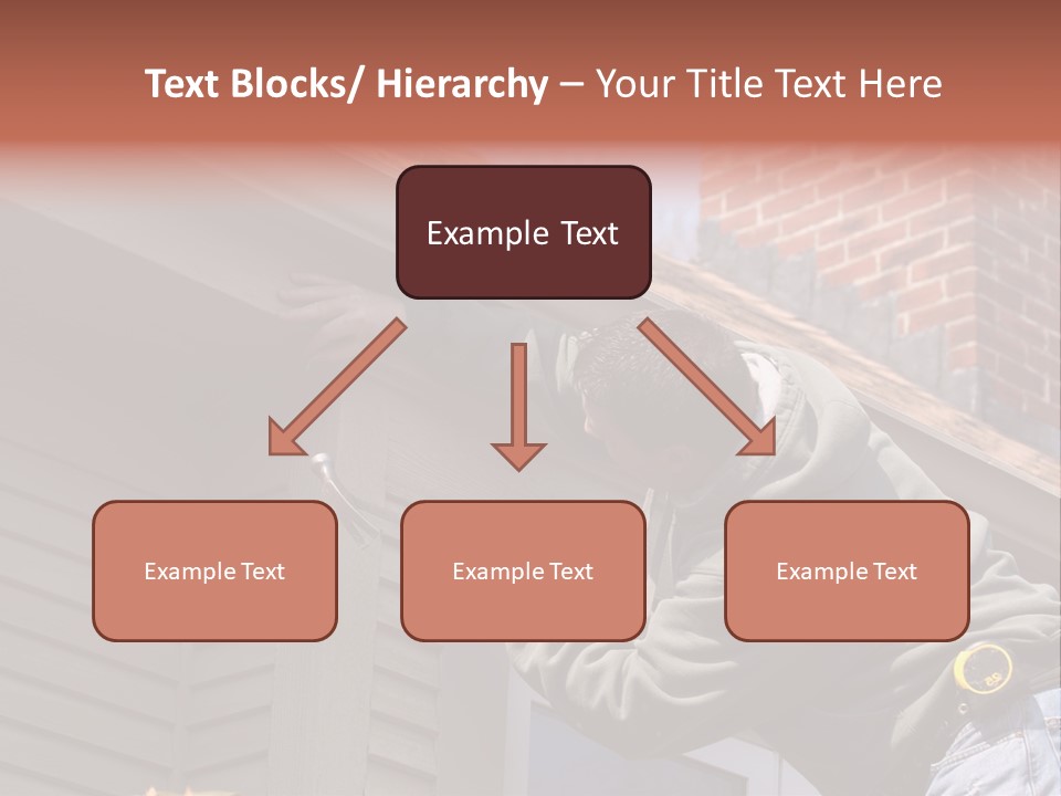 Man Working On Home Ready To Hammer A Nail PowerPoint Template