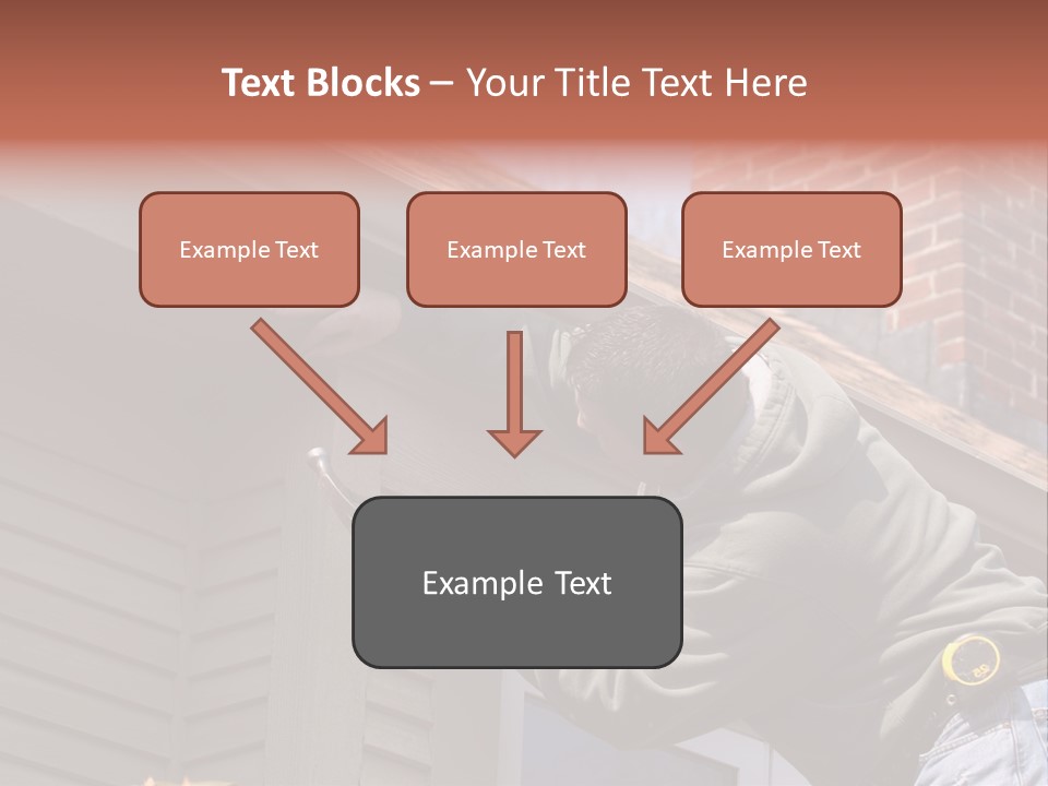 Man Working On Home Ready To Hammer A Nail PowerPoint Template