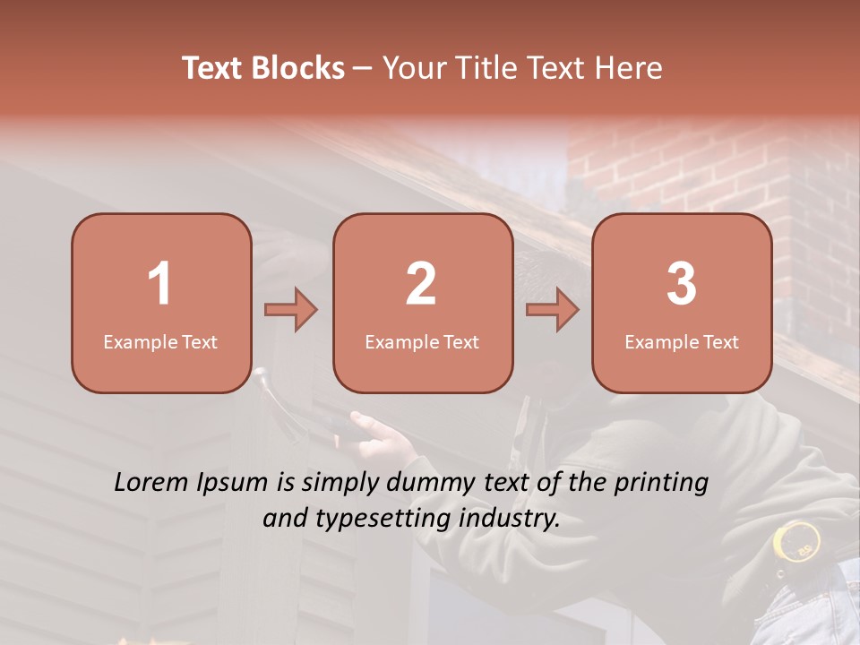 Man Working On Home Ready To Hammer A Nail PowerPoint Template