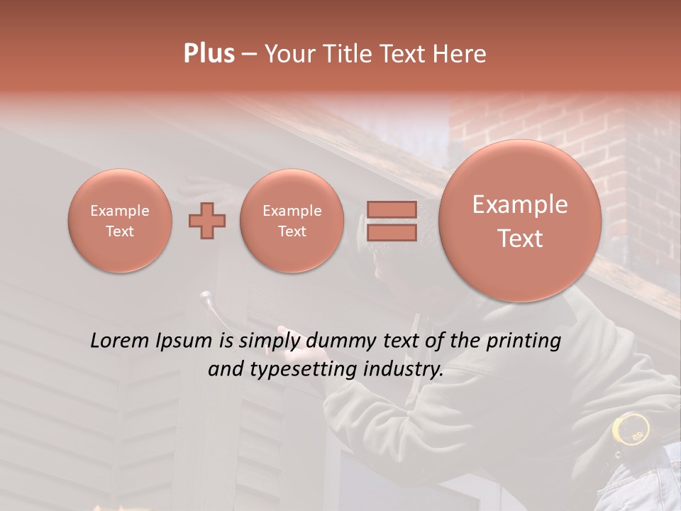 Man Working On Home Ready To Hammer A Nail PowerPoint Template