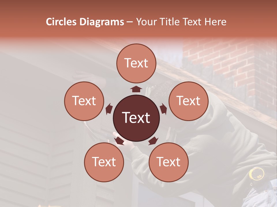 Man Working On Home Ready To Hammer A Nail PowerPoint Template