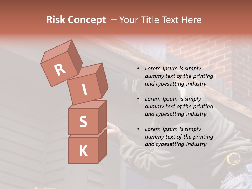 Man Working On Home Ready To Hammer A Nail PowerPoint Template