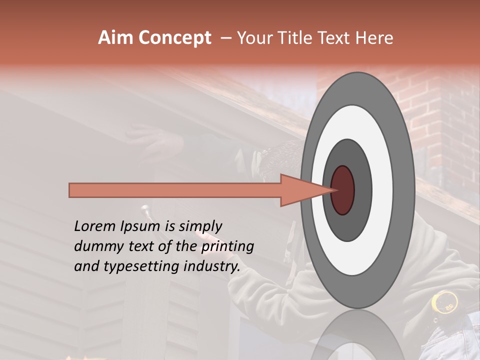 Man Working On Home Ready To Hammer A Nail PowerPoint Template