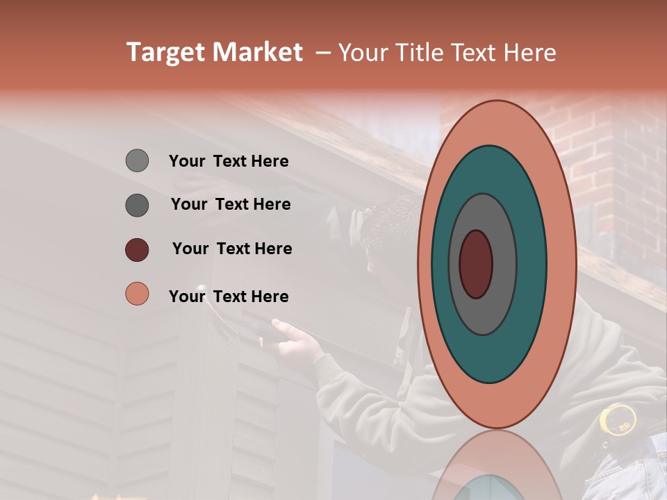 Man Working On Home Ready To Hammer A Nail PowerPoint Template