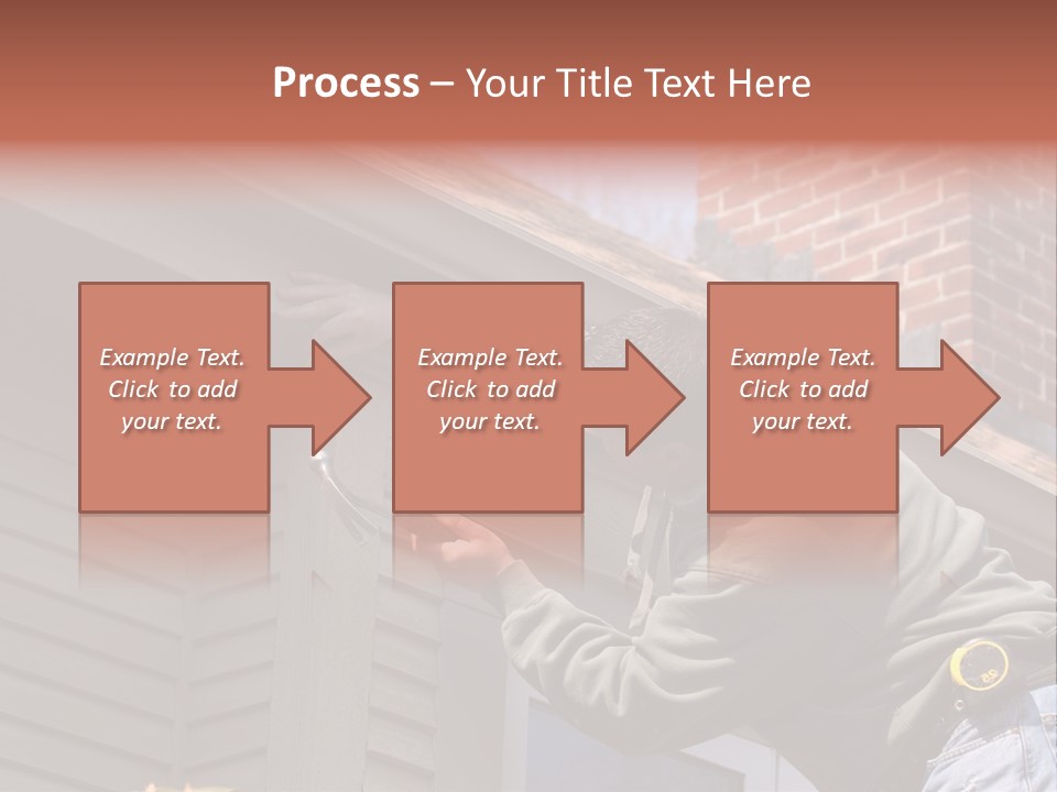 Man Working On Home Ready To Hammer A Nail PowerPoint Template