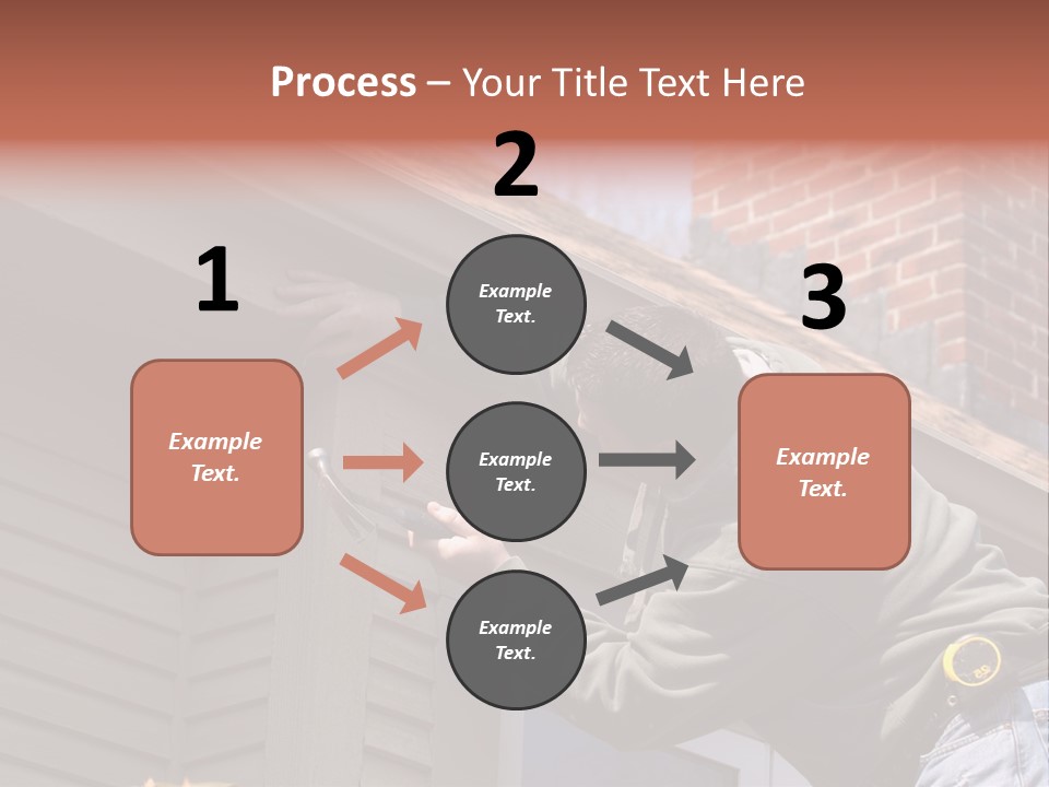 Man Working On Home Ready To Hammer A Nail PowerPoint Template