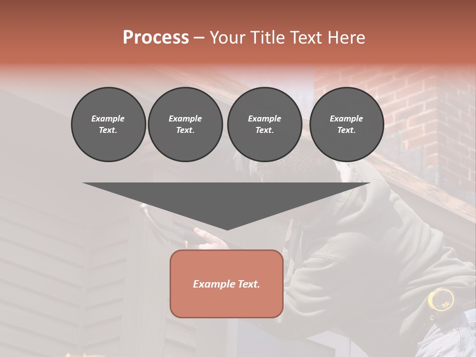 Man Working On Home Ready To Hammer A Nail PowerPoint Template