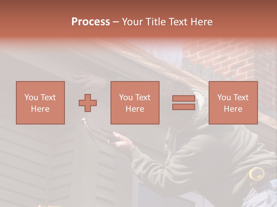Man Working On Home Ready To Hammer A Nail PowerPoint Template