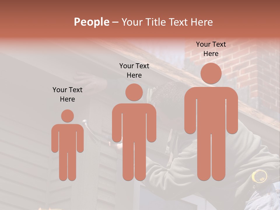 Man Working On Home Ready To Hammer A Nail PowerPoint Template