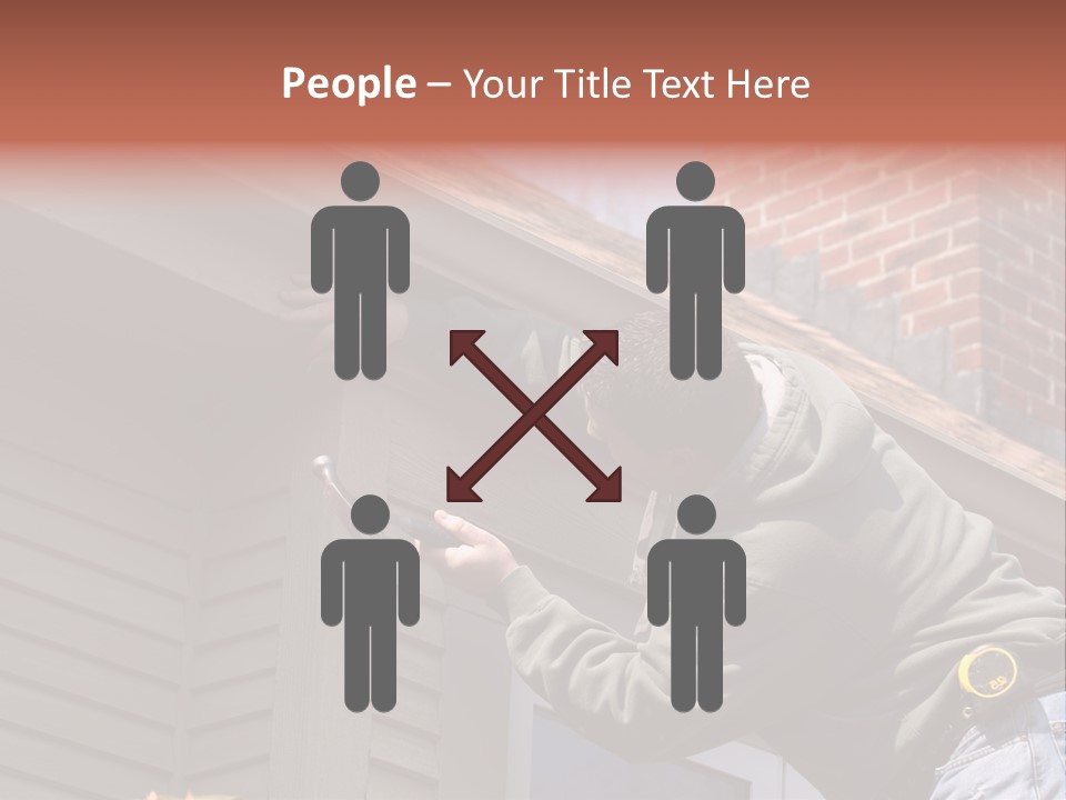 Man Working On Home Ready To Hammer A Nail PowerPoint Template