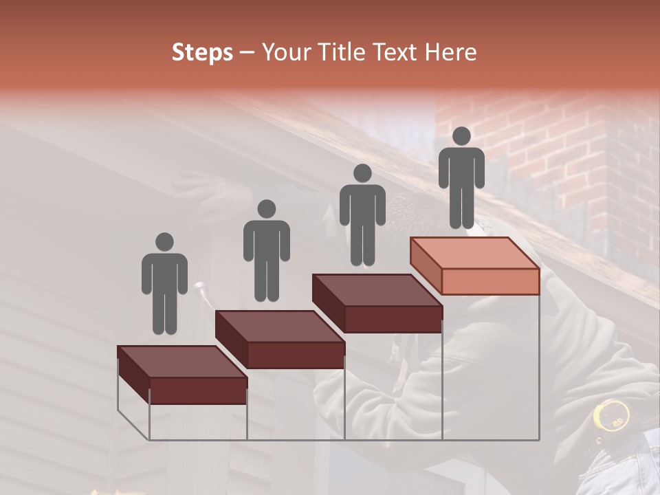 Man Working On Home Ready To Hammer A Nail PowerPoint Template