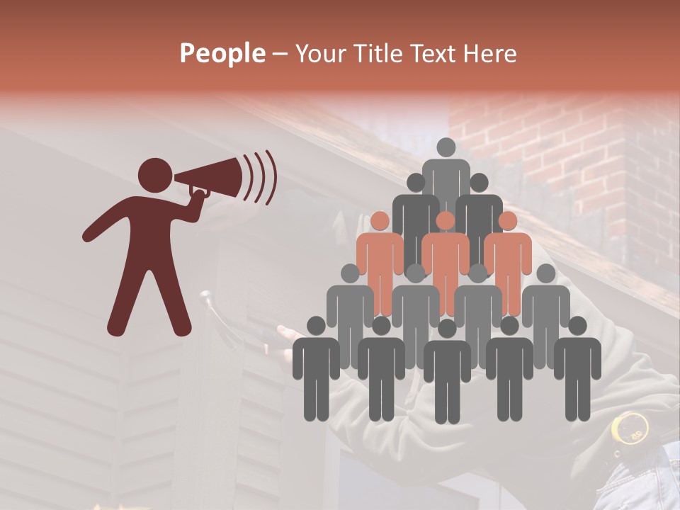 Man Working On Home Ready To Hammer A Nail PowerPoint Template