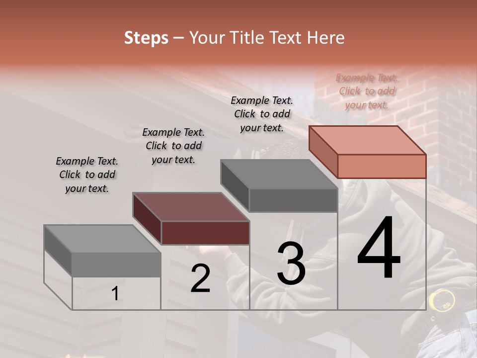 Man Working On Home Ready To Hammer A Nail PowerPoint Template