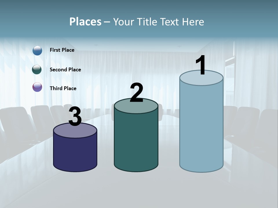 Meeting Room With Aquarium PowerPoint Template