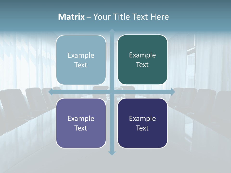 Meeting Room With Aquarium PowerPoint Template