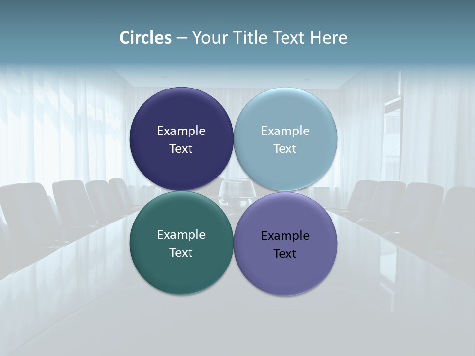 Meeting Room With Aquarium PowerPoint Template