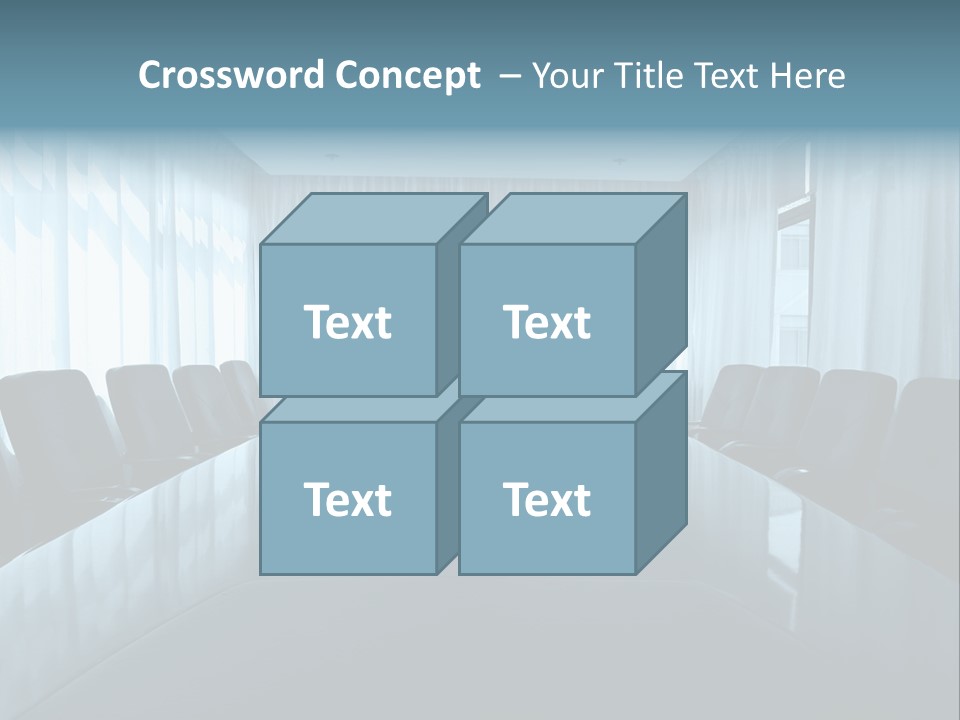 Meeting Room With Aquarium PowerPoint Template