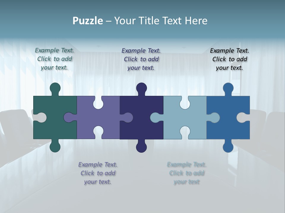 Meeting Room With Aquarium PowerPoint Template