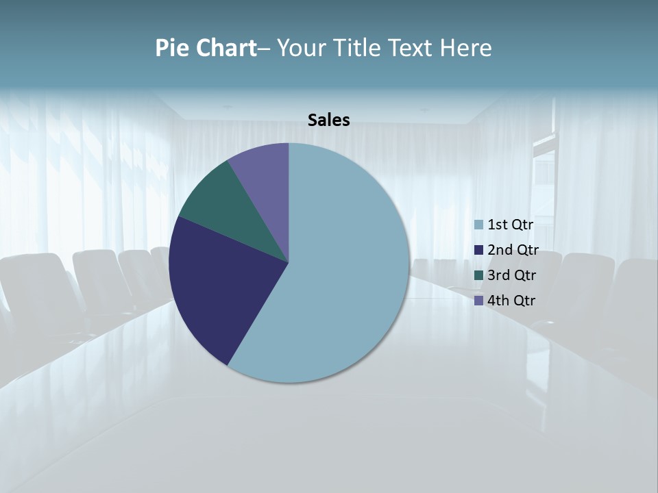 Meeting Room With Aquarium PowerPoint Template
