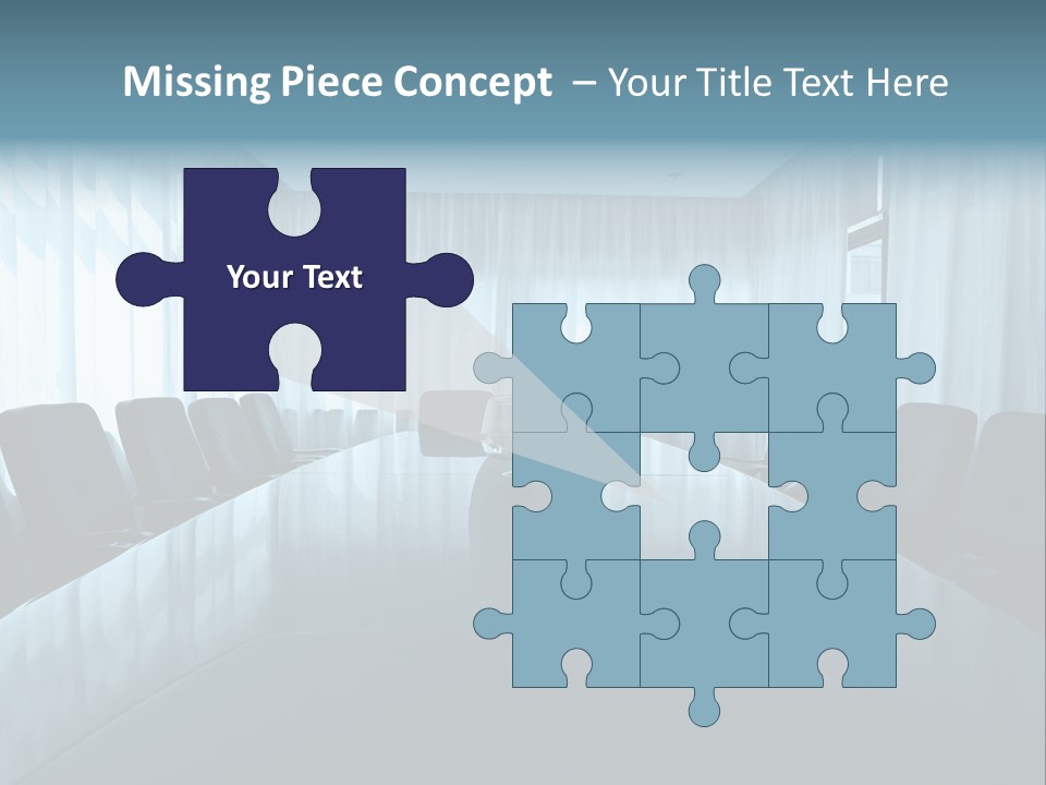 Meeting Room With Aquarium PowerPoint Template