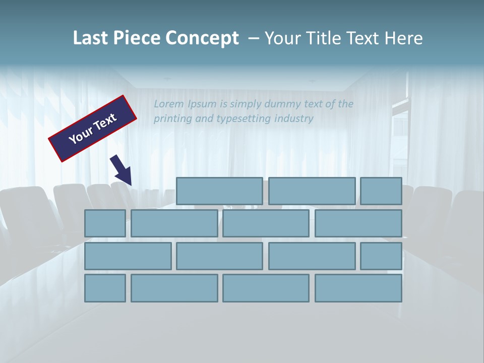 Meeting Room With Aquarium PowerPoint Template