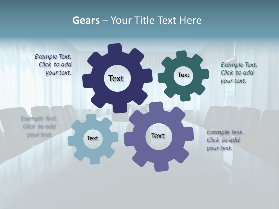 Meeting Room With Aquarium PowerPoint Template