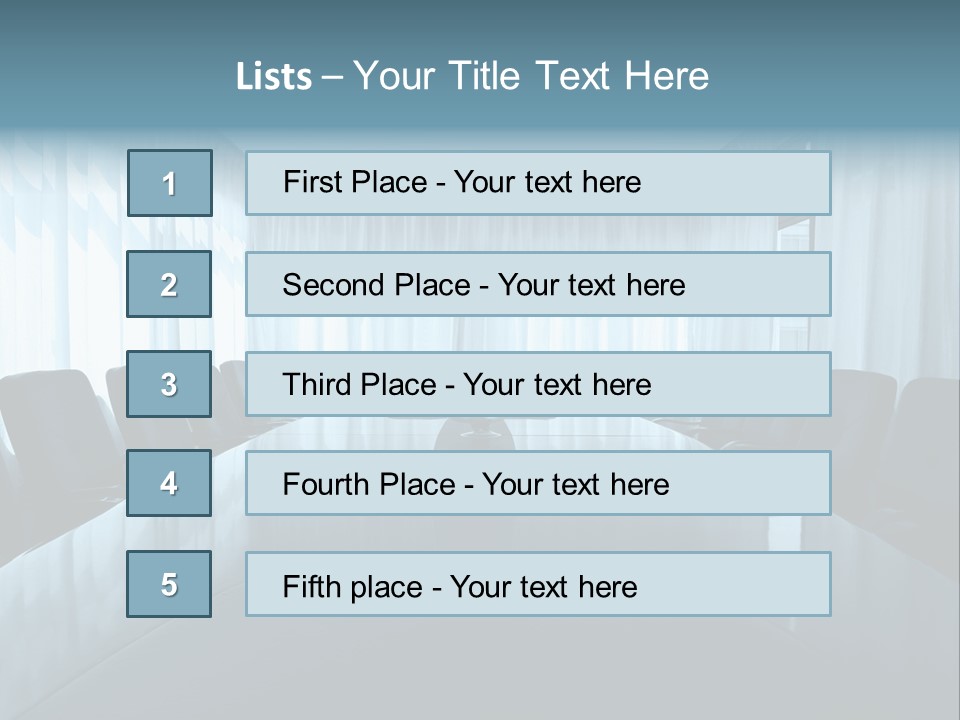 Meeting Room With Aquarium PowerPoint Template