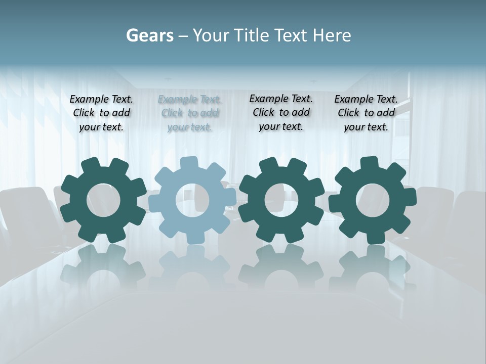 Meeting Room With Aquarium PowerPoint Template