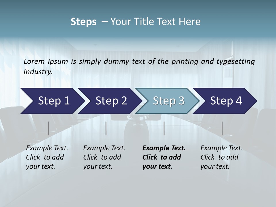 Meeting Room With Aquarium PowerPoint Template
