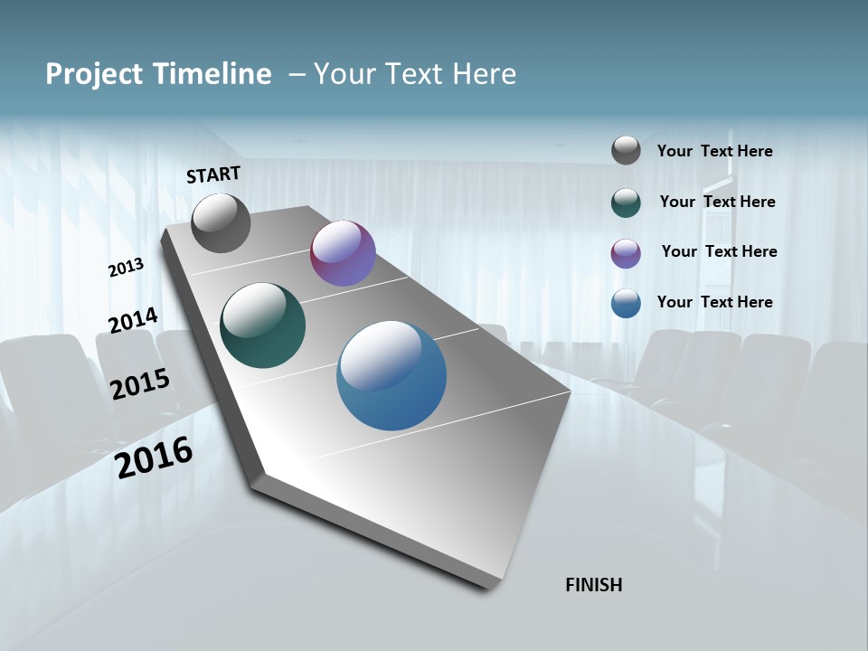 Meeting Room With Aquarium PowerPoint Template