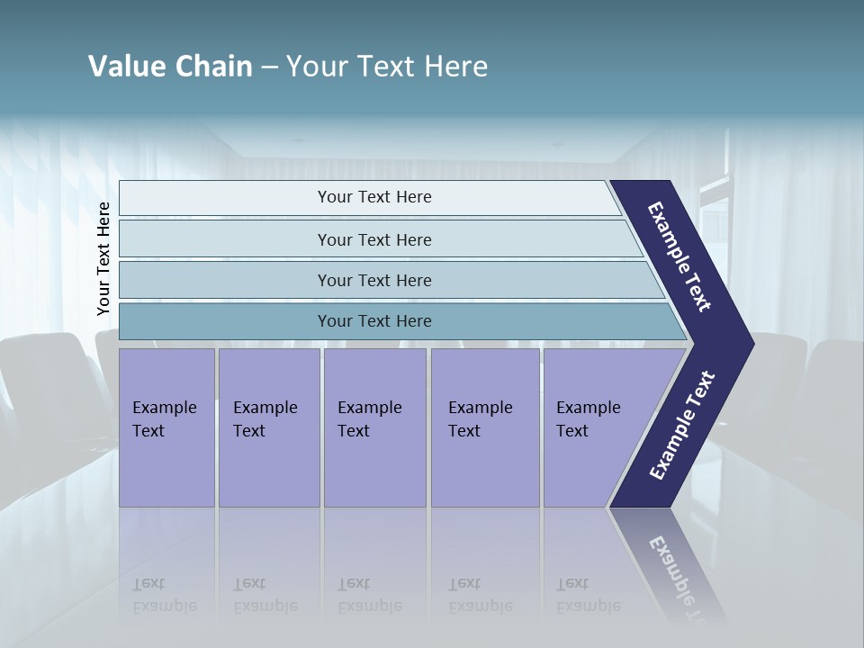 Meeting Room With Aquarium PowerPoint Template