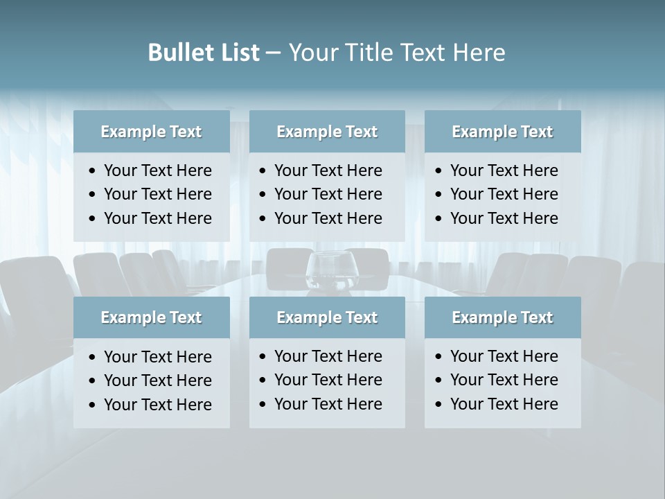 Meeting Room With Aquarium PowerPoint Template