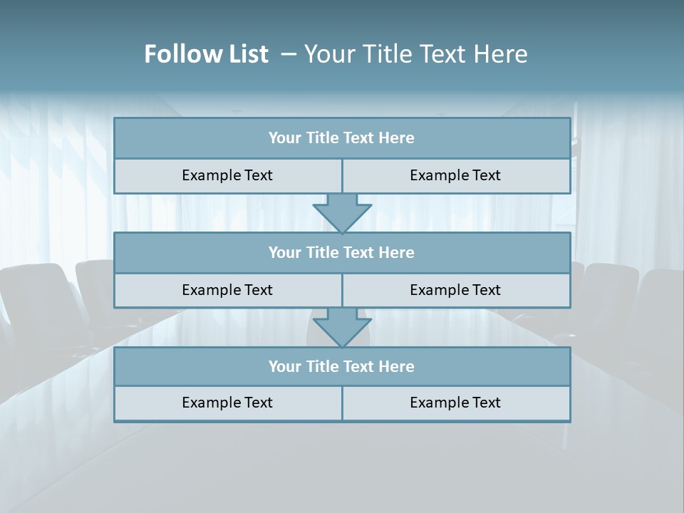 Meeting Room With Aquarium PowerPoint Template