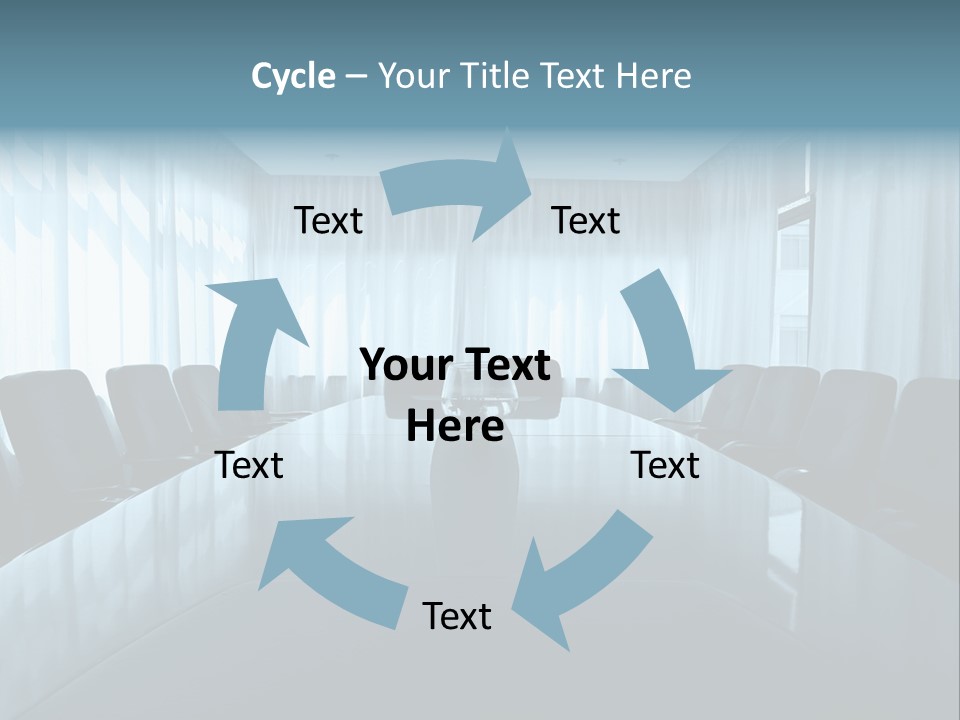 Meeting Room With Aquarium PowerPoint Template